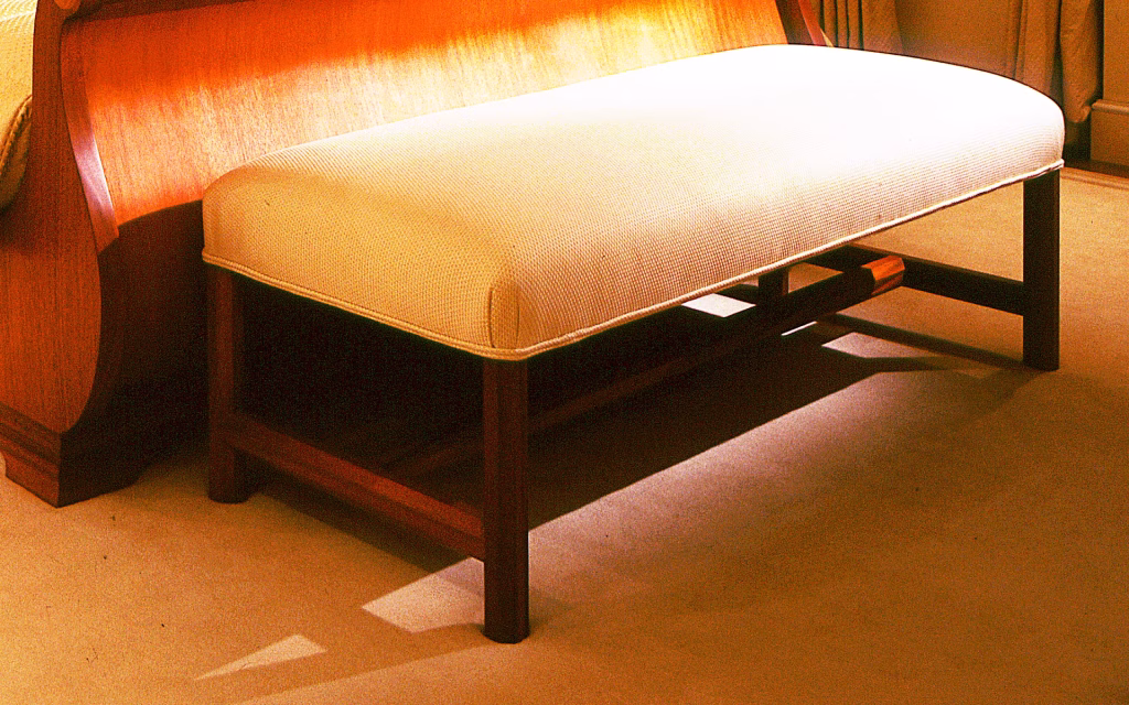 Foot Stool in Mahogany - TIM WOOD Foot Stool in Mahogany