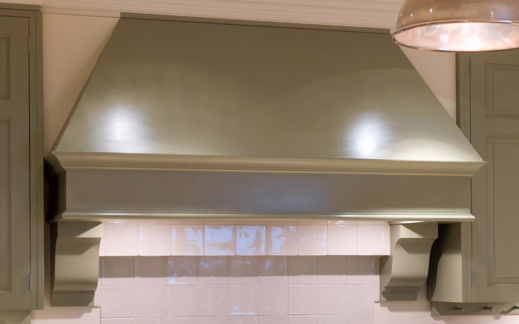 Bespoke hood -Kitchen, Green Pained, Chelsea, London - TIM WOOD Bespoke hood - Kitchen, Green Pained, Chelsea, London
