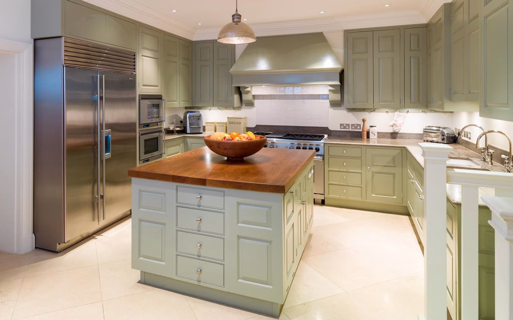 Kitchen, Green Pained, Chelsea, London - TIM WOOD Kitchen, Green Pained, Chelsea, London