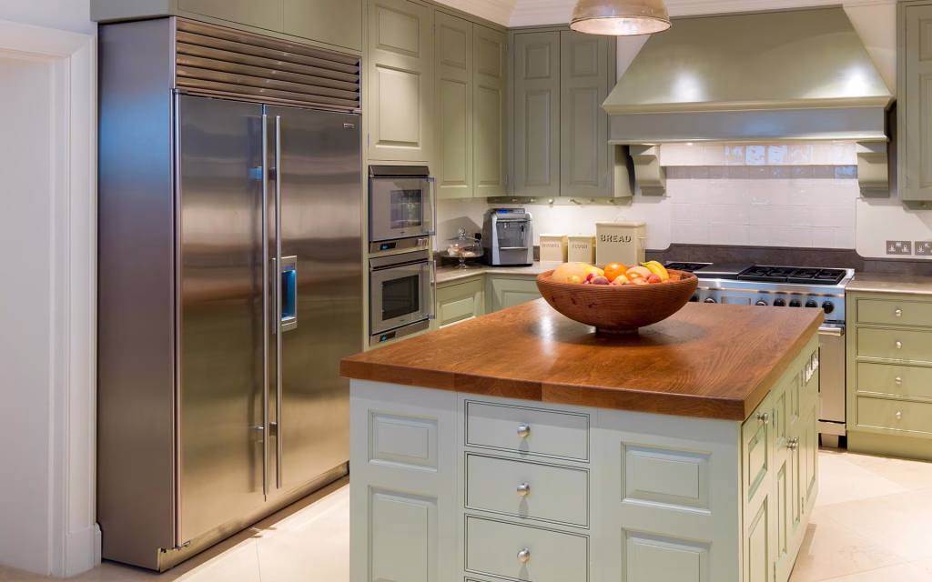 Kitchen, Green Pained, Chelsea, London - TIM WOOD Kitchen, Green Pained, Chelsea, London
