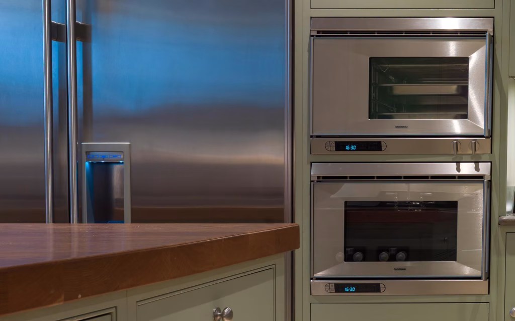 Gaggenau - Kitchen, Green Pained, Chelsea, London - TIM WOOD Gaggenau - Kitchen, Green Pained, Chelsea, London